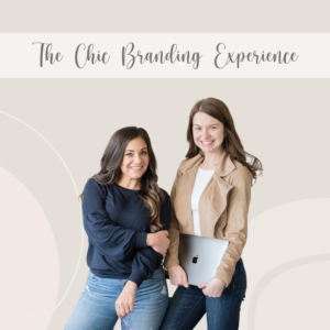 Promotion block with image of Katy Ursta. It reads: The Chic Branding Experience.