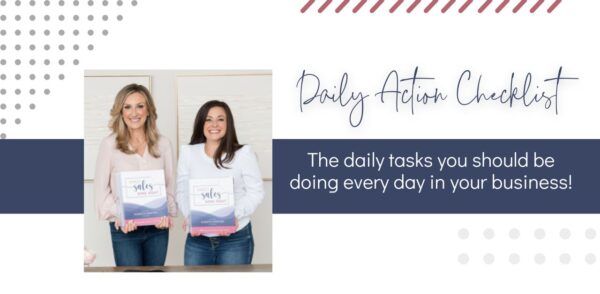 The direct sales daily action checklist.